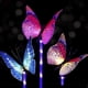 thumbnail image 2 of Luces solares de jardín con forma de mariposa, juego de 3 luces solares para exteriores con estacas, luces de cadena de mariposas multicolores, luces decorativas de mariposas de fibra óptica, decoraci, 2 of 5