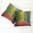 thumbnail image 2 of Ambesonne Fall Throw Pillow Cover 2 Pack, Warm Autumn Dramatic Road, 18", Green, 2 of 6