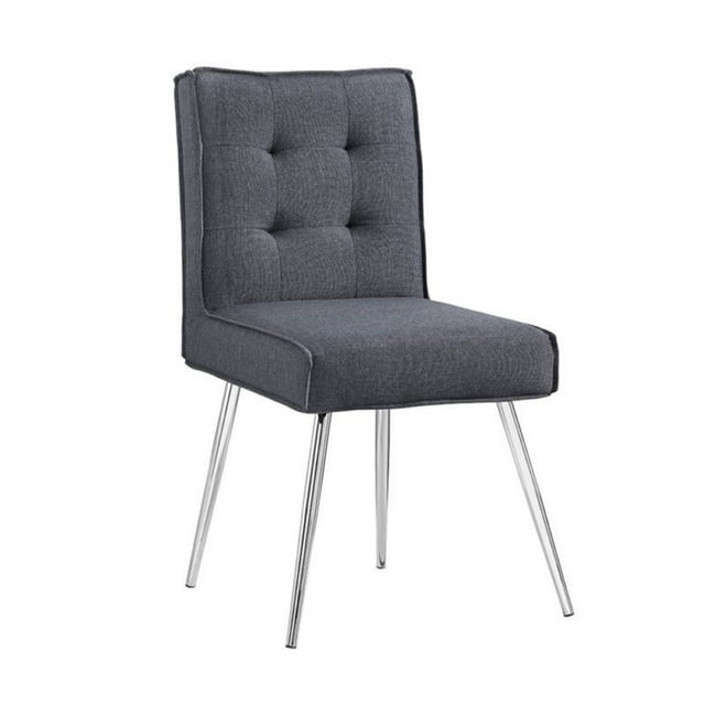 Atlin Designs Chaise de Salle à Manger en Gris Foncé (Ensemble de 2)