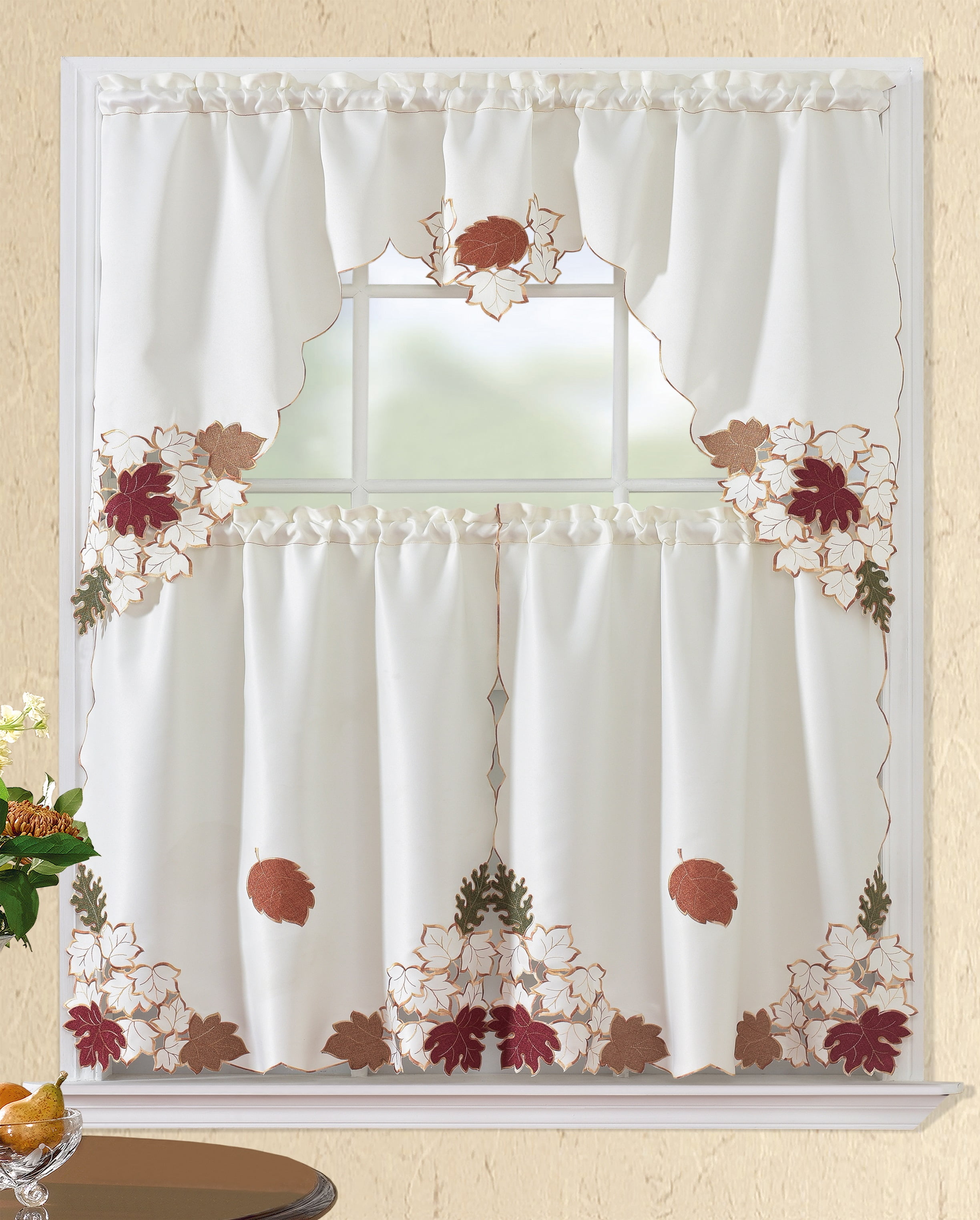 All American Collection New 3pc Fall Holiday Season Design Embroidered