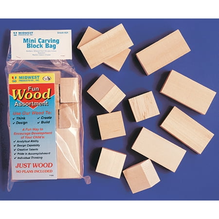 Midwest Just Wood Basswood Mini Carving Block Bag (Best Wood For Wood Carving)