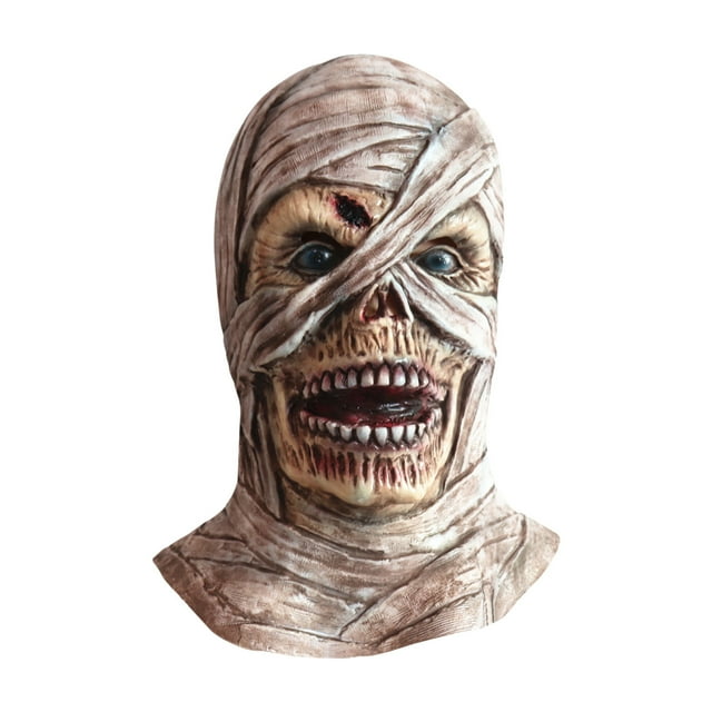 Máscara de momia de Halloween, máscara de cadáver de terror, accesorios de vestuario para escenario, habitación fantasma