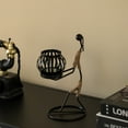 thumbnail image 3 of Wire Figure Candle Holder Decorative Modern Tea Light Lantern Tabletop Centerpiece Candle Stand, 3 of 7
