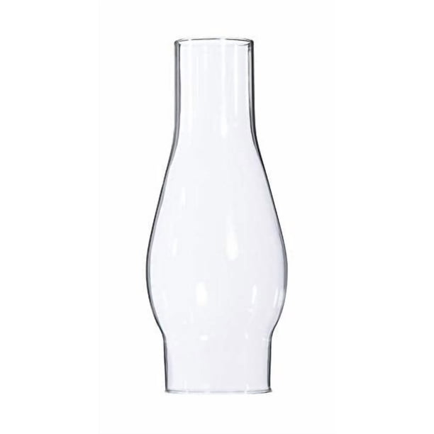 B&P Lamp Chimenea de lámpara de vidrio transparente de 2 5/8 pulgadas por 8 1/2 pulgadas con bulto de diámetro exterior de 3 5/8 pulgadas para lámparas de estilo antiguo y vintage
