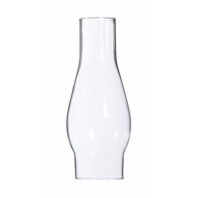 B&P Lamp Chimenea de lámpara de vidrio transparente de 2 5/8 pulgadas por 8 1/2 pulgadas con bulto de diámetro exterior de 3 5/8 pulgadas para lámparas de estilo antiguo y vintage