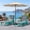 Aruba, variant on SERWALL Textilene Patio Chaise Lounge Chair, 5-Position Adjustable Outdoor Lounger with Rolling Wheels for Pool, Deck, Aruba