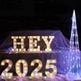 thumbnail image 3 of Pooqla LED Light up Number Letters, White Plastic Marquee Number Lights Sign Party Wedding, Bar, Night Light, Room, Birthday Decoration, Number 5, 3 of 9