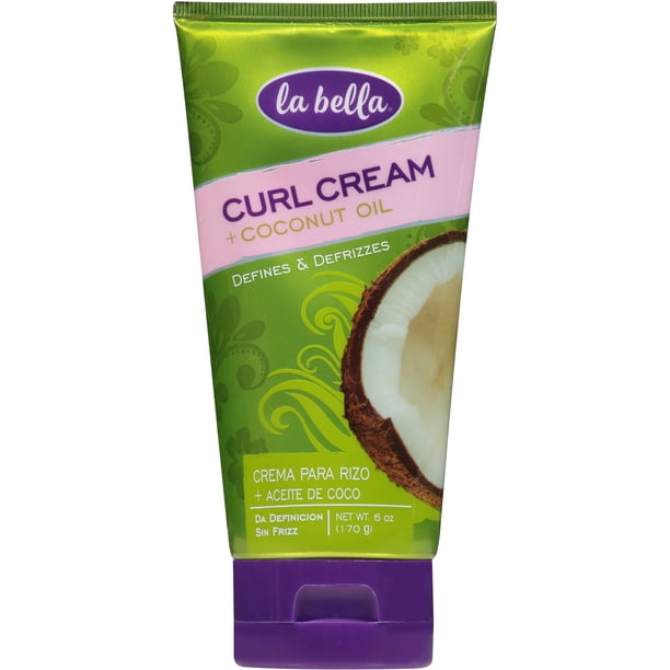 La Bella 6 Oz Curl Cream Coconut Oil Hair Styling Cream Walmart Com Walmart Com