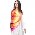 thumbnail image 5 of Jellyfish Chic Translucent Chiffon Hair Scarf Light Breathable 180*73 (70.86*28.7in) Silk Wrap, 5 of 6