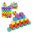 thumbnail image 4 of Stacking Blocks, 100pcs Building Block Toy Mellow Multicolor Portable With Bag For Home For Kid, 4 of 8