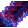 thumbnail image 3 of Dreamtimes 6 PCS Abstract Red and Blue Lighting Washcloths, 12 X 12 Inches Cotton Wash Cloths, Highly Absorbent and Soft Face Towels for Bathroom,Gym,Hotel and Spa, 3 of 7