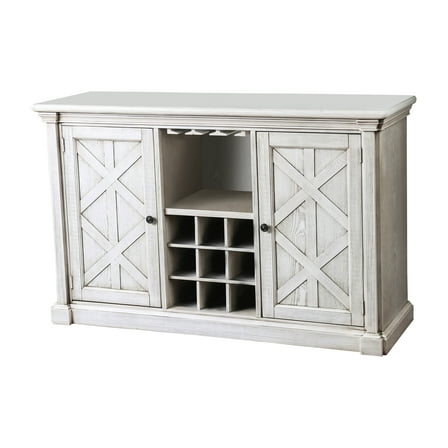 Furniture of America Roslyn Multi-Storage Buffet Server, Antique White