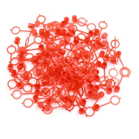 - M10 Red Rubber Nipple Grease Fitting Dust Cap Bleeder Screw Cover for Car 100pcs