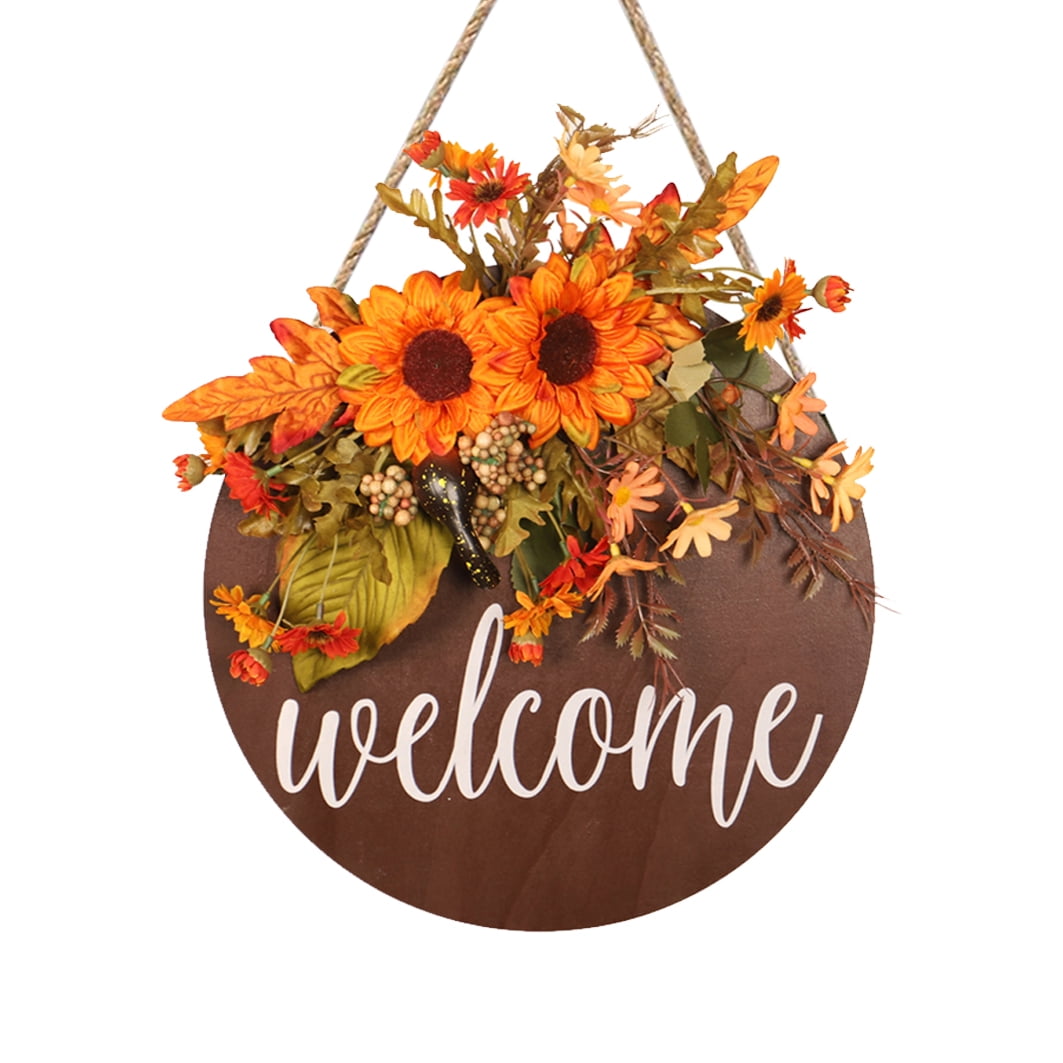 Morease Fall Sign for Front Door,Fall Door Decor，Nordic Rustic