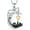 November - Citrine, variant on White Cat and Black Cat Moon Pendant Necklace Sterling Silver Cat Necklace Jewelry Gift for Women