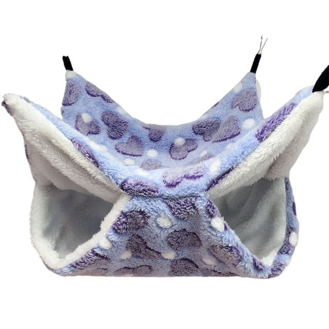 Fairnull Pet Sugar Glider Hamster Double-layer Hammock Hanging Squirrel Sleeping Bag