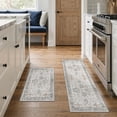 thumbnail image 2 of KUETH Kitchen Mats for Floor,Sets of 2 Non Slip Washable Persian Kitchen Rugs 20"x32"+20"x59", Kitchen Runner Rug with Waterproof for Hallway, Laundry, Bathroom and Bedroom, 2 of 8