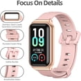 thumbnail image 4 of KOMI Strap for Amazfit Band 7 Silicone Replacement Strap Watch Wrist Band Smart Bracelet Accessories for Amazfit 7 Fit Band Pink, 4 of 9