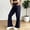 Navy, variant on LEBONYARD Dress Pants,Women'S Solid Color Wide-Leg Pants Casual Elastic-Waistband Pocket Pants Dark Gray S