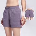 thumbnail image 4 of Puntoco Pantalones cortos de salón para mujer Pantalones cortos casuales de moda para mujer Pantalones cortos casuales sólidos para uso diario, 4 of 5