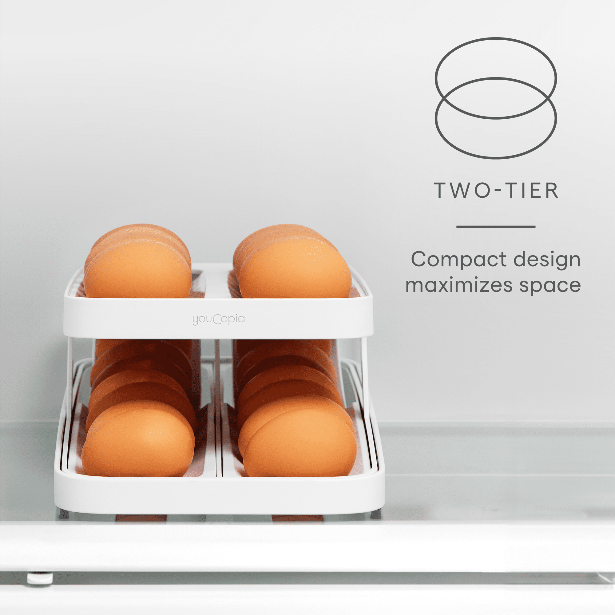 YouCopia RollDown Egg Dispenser, Double Track