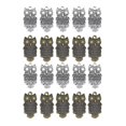 thumbnail image 2 of 20 Piezas De Bronce De Aleación De Plata Búho Forma Colgantes Para La Fabricación De Joyas Baoblaze Colgante de joyería de moda, 2 of 8