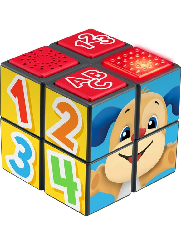 Fisher-Price Laugh & Learn Puppy?s Activity Cube Electronic Learning Toy for Baby & Toddler