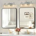 thumbnail image 3 of Miniyam Hard-Wired Vanity Light, 3-Light Bathroom Wall Sconce with Crystal Glass Shades, G9 Base, Silver, 3 of 7