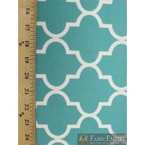 Indoor/Outdoor Waterproof Moroccan Mosaic Canvas Fabric AQUA UV Resistant 60" Wide Sold by the yard