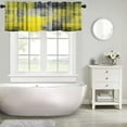 thumbnail image 5 of Yellow Dark Grey Valance Curtain Abstract Art Painting Rod Pocket Valance Window Treatments 1 Panel Short Curtains for Kitchen Farmhouse Living Room Bathroom Bedroom 54 x 18 in, 5 of 6