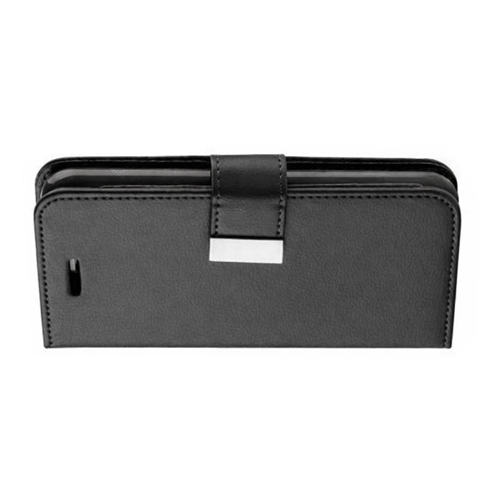 Leather Flip Wallet Case for iPhone 17 Pro Max Cover - Black