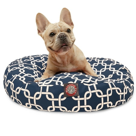 UPC: 0788995506317 | Majestic Pet | Links Round Pet Bed For Dogs  Removable Cover  Navy Blue  Small