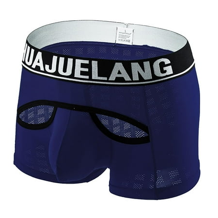 

QWERTYU Men s Soft Breathable Pouch Briefs Stretch Male Comfort Trunks Underwear 2XL Blue