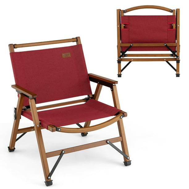 Gymax Patio Portable Camping Chair Folding Compact Beach Chair