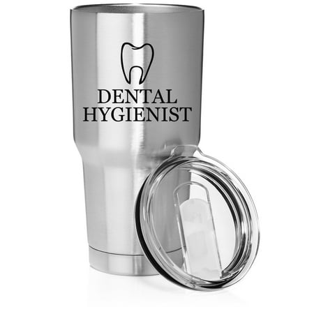 

Smooth Body Tumbler Stainless Steel Vacuum Insulated Travel Mug Cup Gift Dental Hygienist (30 oz Stainless Steel)