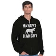 thumbnail image 5 of Unicorns Zipper Sweat Shirt Zip Sweatshirt Hangry Hungry Hippos Save Chubby, 5 of 6