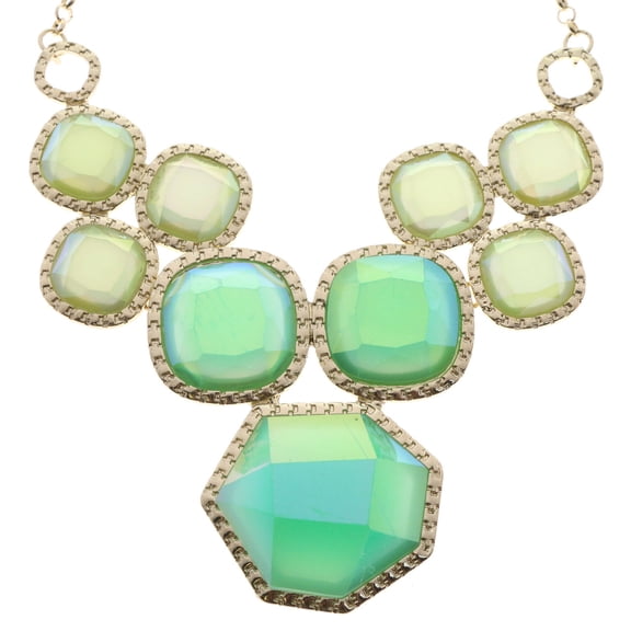 Mi Amore Necklace-Earring-Set Gold-Tone/Green