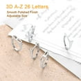 thumbnail image 3 of U7 Sterling Silver Women Ring with Initial Letter A Minimalist Stackable Finger Rings Women's Jewelry Birthday Gift, 3 of 6