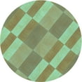 thumbnail image 1 of Ahgly Company Machine Washable Indoor Round Transitional Pastel Green Area Rugs, 3' Round, 1 of 7