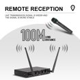 thumbnail image 2 of Pro UHF 4 Channel Wireless Microphone System Debra Audio AU400 with Cordless Handheld Lavalier Headset Mics, Metal Receiver, Ideal for Karaoke Church Party(With 4 Handheld Mics(B)), 2 of 8