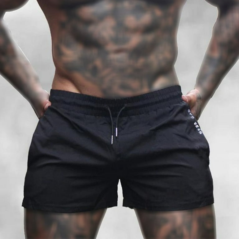 Sport Pants Short Gym Men, Black Workout Shorts Men