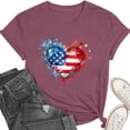 thumbnail image 5 of Bgstyu American Flag Tee Tops Women USA Graphic Tees 4th of July Shirts USA Flag Star and Stripes Patriotic T-Shirt Tops 250 Anniversary USA Shirt, 5 of 6