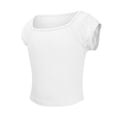 thumbnail image 6 of Bmisegm Short Sleeve Blouse Girls Ribbed Knit Cropped Square Neck Raglan Basic Blouse for Kids 5-14Y Casual Tops 02_White,9-10 Years, 6 of 9