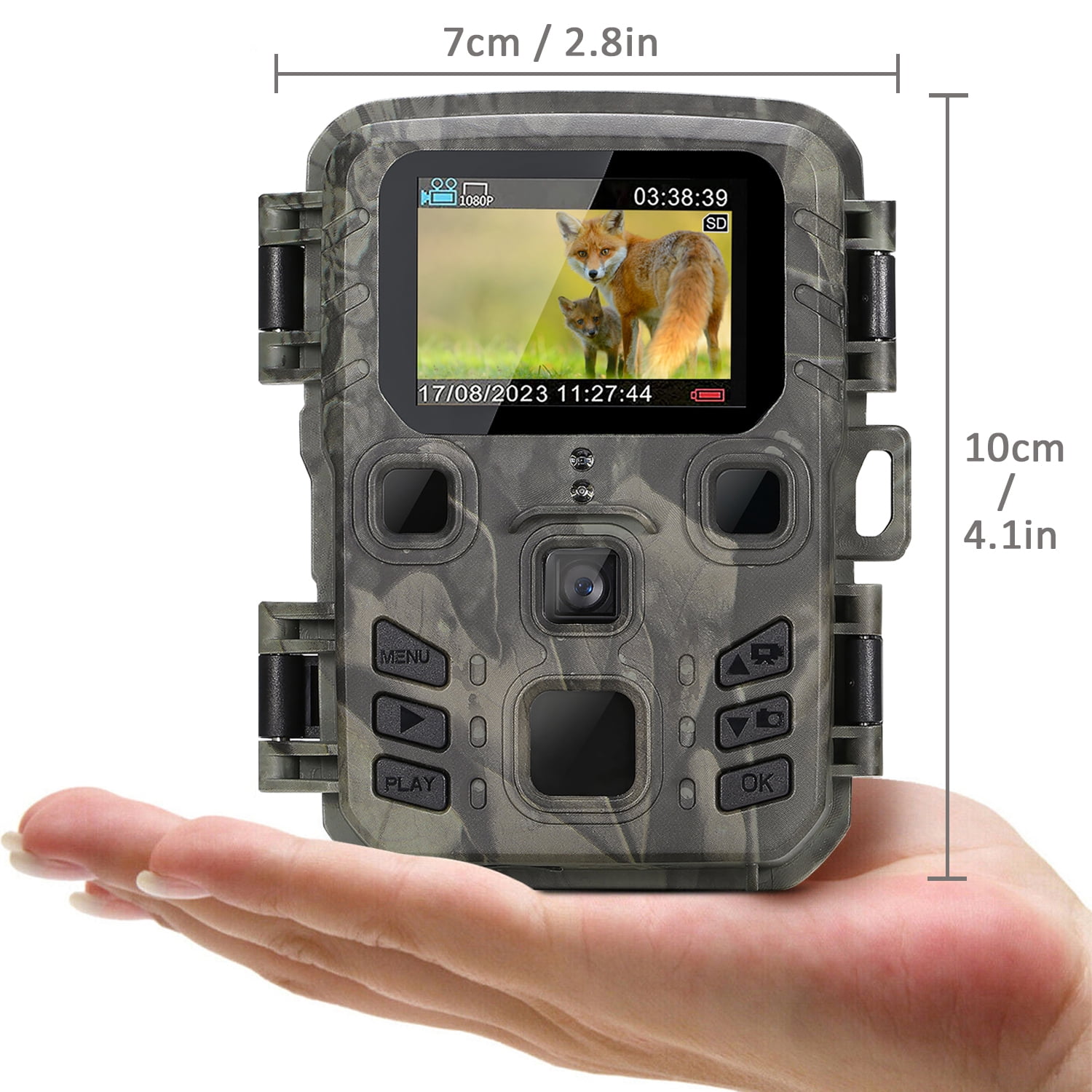 SuntekCam 24MP 1080P Mini Game Camera 4 Pack Trail Camera, Wildlife Waterproof Hunting Camera Trail Monitor