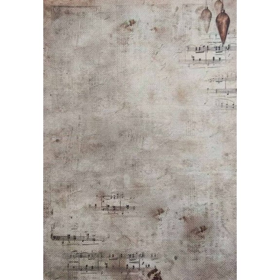 Forgotten Scroll Designer Printed AIDA Fabric. Canvas for embroidery with an applied background KF-1168A