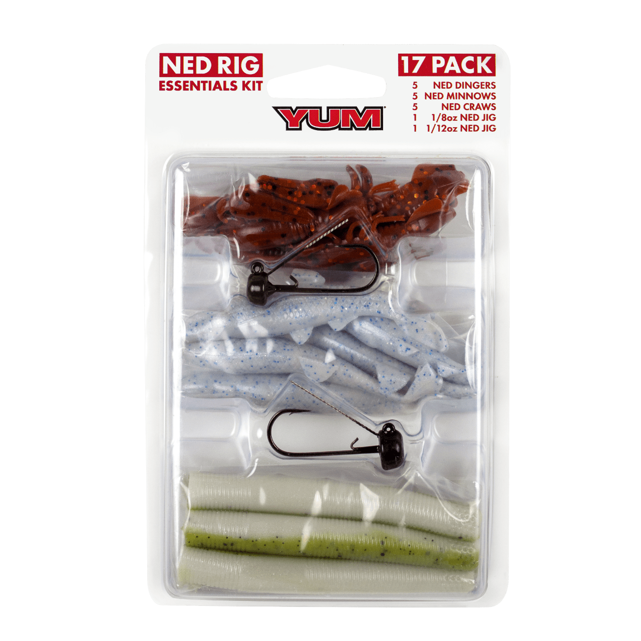 Yum Ned Rig Kit 4 Fishing Soft Bait Assortment