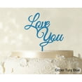 thumbnail image 1 of Love You Wedding Cake Topper Glitter Cake Topper Color Option Available 6-7 Inches Wide, 1 of 1