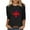 Black, variant on Womens Basic Graphic Tees Great Britain Uk Flag T-Shirts Casual 3/4 Sleeve T-Shirts Crewneck Cute Tunic Tops Loose Fit Pullover Blouses Blue