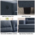 thumbnail image 6 of LEISLAND Modern Loveseat Sofa with Charging Port,70" Loveseat Couches for Living Room, Small Couches for Bedroom,Linen Sofa Couch for Apartment Office(Blue), 6 of 7