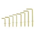 thumbnail image 1 of Unique Bargains 150 Pack L Shape Hooks, Right Angle Screw Hooks for Hanging, Gold, 1 of 7